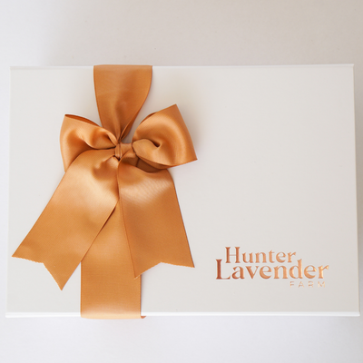 Hunter Lavender Farm Gift Box Copper ribbon
